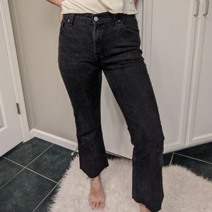 Vintage Black Raw hem Levis